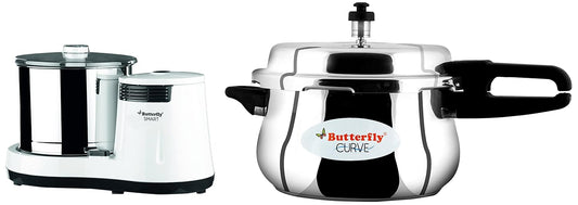 Butterfly Smart 2 Litres Table - Top Wet Grinder|150 Watts|Shockproof ABS Body| Coconut Scrapper Attachment|2 stones with 4 - Way Grinding| Stainless Steel Drum | 2 Years Manufacturer's Warranty | White - Vamzn#