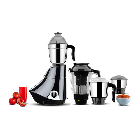 Butterfly Smart 750 Watts Mixer Grinder with 4 Jars | 3 Stainless Steel Multipurpose Jars & 1 Juicer Jar | ABS Body | Heavy Duty Motor | 2 Years Manufacturer's Warranty | Grey - Vamzn#