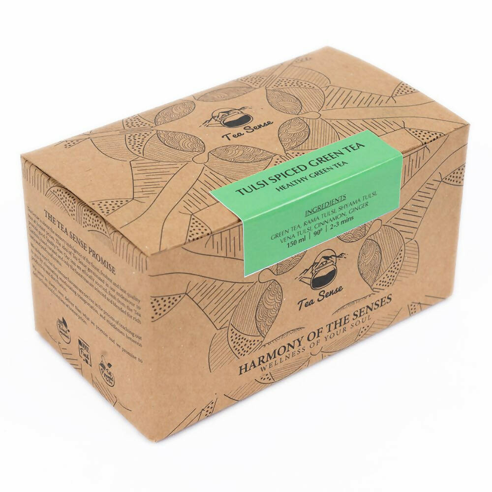 Tea Sense Tulsi Spiced Green Tea Bags Box