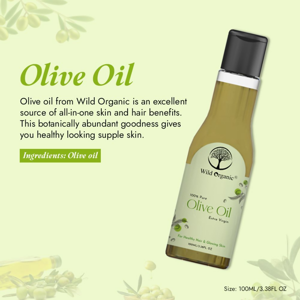 Wild Organic Cold Pressed Extra Virgin Olive Hair Oil