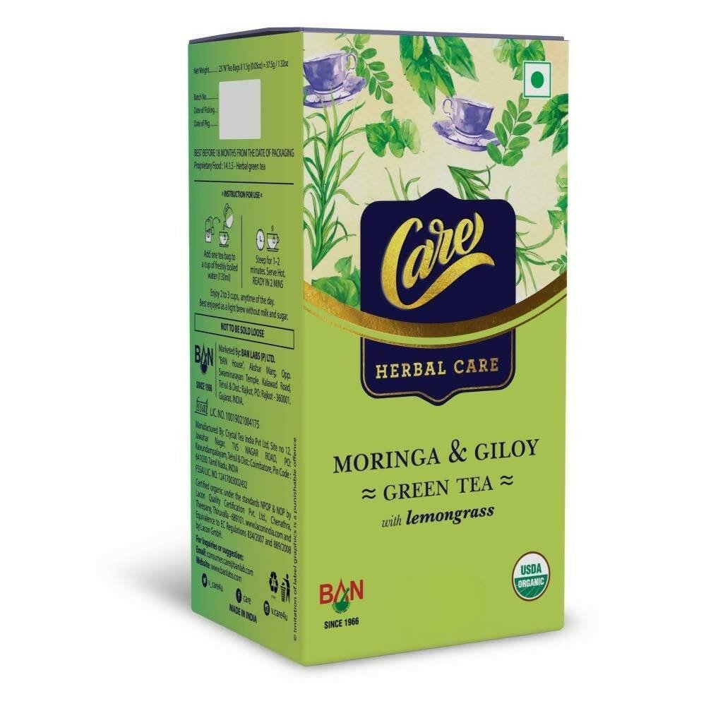 Care Moringa & Giloy Green Tea Bags with Lemongrass - Vamzn#