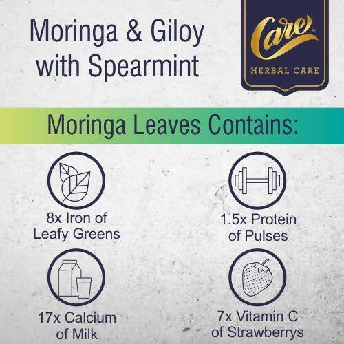 Care Moringa & Giloy Green Tea Bags with Spearmint - Vamzn#