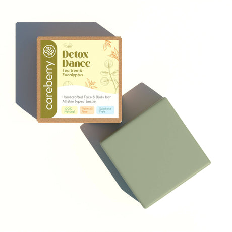 Careberry Detox Dance Tea Tree & Eucalyptus HandCrafted Face & Body Bar - Vamzn#