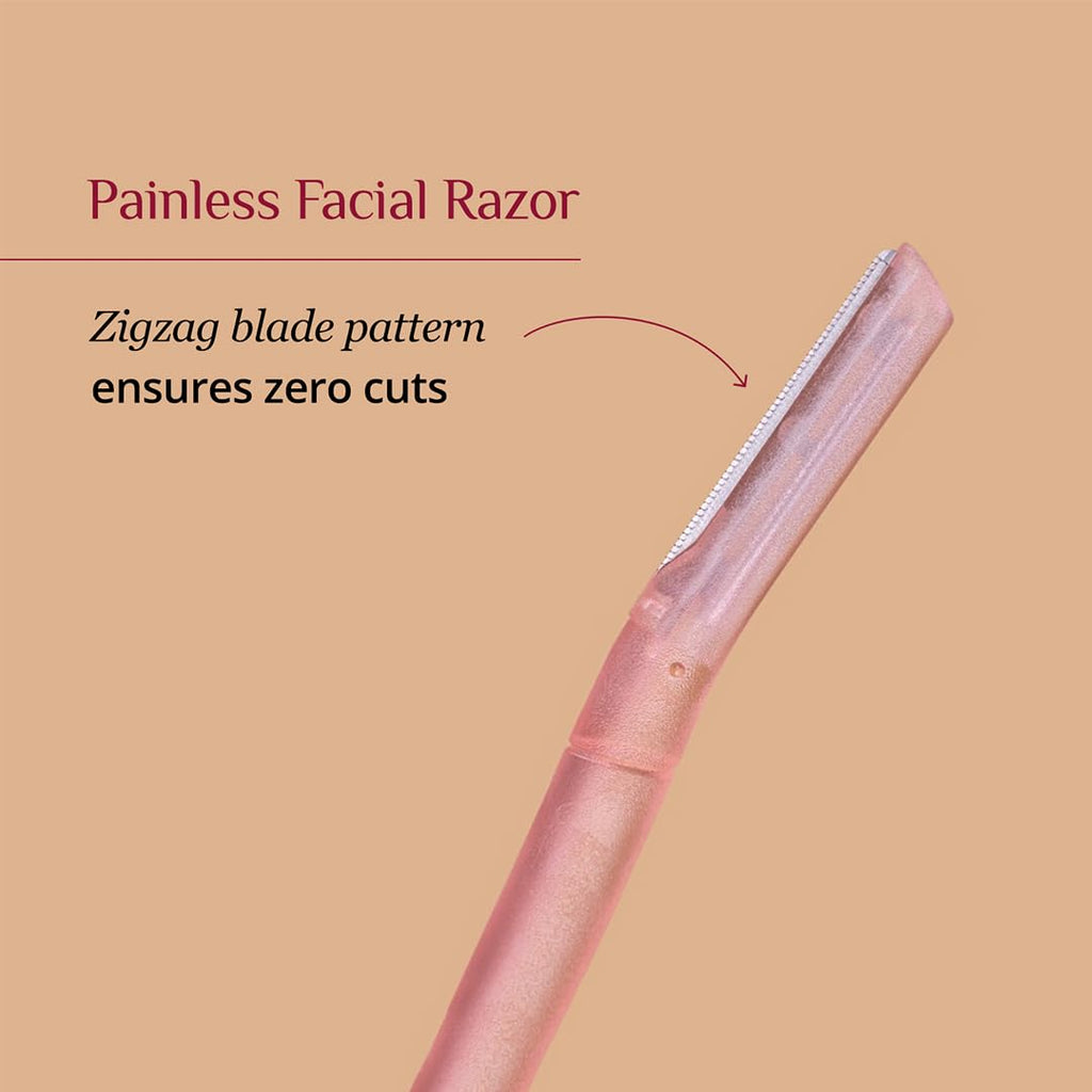Carmesi Reusable Face Razor for Women Facial Hair - 3 Razors | Instant & Painless Hair Removal | For Eyebrows, Upper Lip, Forehead, Peach Fuzz, Chin and Sideburns | Dermaplaning Tool - Vamzn#