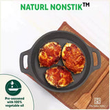 CASTrong Cast Iron Fish Fry Pan, Pre - seasoned, Nonstick, 100% Pure, Toxin - free, Induction, 22.4/25cm, 1.5kg/2kg - Vamzn#