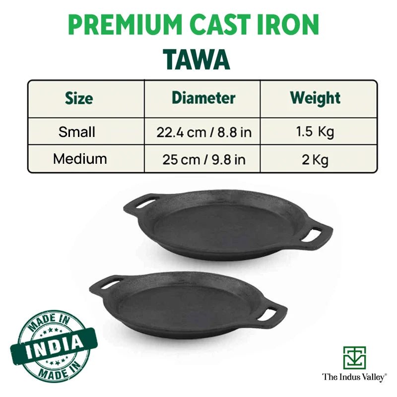 CASTrong Cast Iron Fish Fry Pan, Pre - seasoned, Nonstick, 100% Pure, Toxin - free, Induction, 22.4/25cm, 1.5kg/2kg - Vamzn#