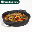 CASTrong Cast Iron Fry Pan, 2 Handles, Pre - seasoned, Nonstick, 100% Pure, Toxin - free, Induction, 24.6cm, 1.8L, 2.6kg - Vamzn#