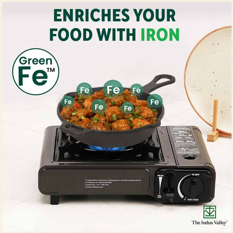 CASTrong Cast Iron Fry Pan/Skillet,Pre - seasoned, Nonstick, 100% Pure, Toxin - free, Induction, 23cm, 1.4L, 2.4kg - Vamzn#