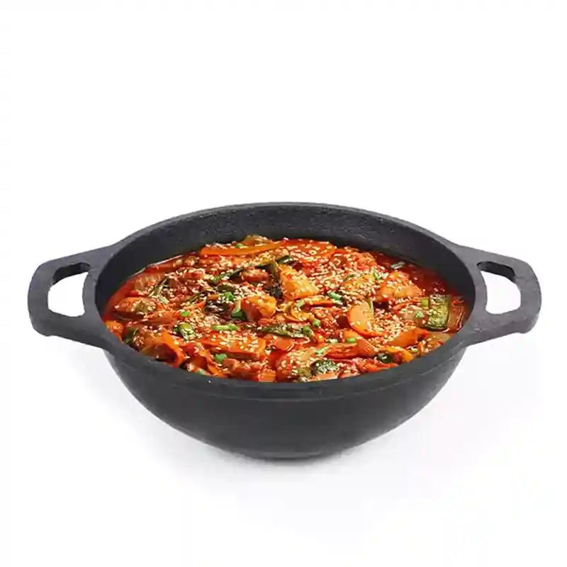 CASTrong Cast Iron Kadai, Flat Handle,Pre - seasoned, Nonstick, 100% Pure, Toxin - free, 20.5/25.6cm, 1.4L/2.4L, 1.8kg/2.5kg - Vamzn#