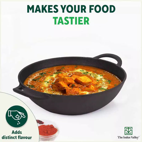 CASTrong Cast Iron Kadai, Pre - seasoned, Nonstick, 100% Pure, Toxin - free, 27cm, 2.5L, 2.5kg - Vamzn#