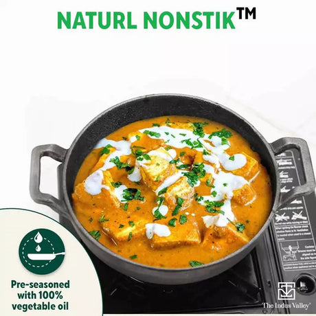 CASTrong Cast Iron Kadai, Pre - seasoned, Nonstick, 100% Pure, Toxin - free, Induction, 21/25cm, 1.7L/3.1L, 1.7kg/3.3kg - Vamzn#