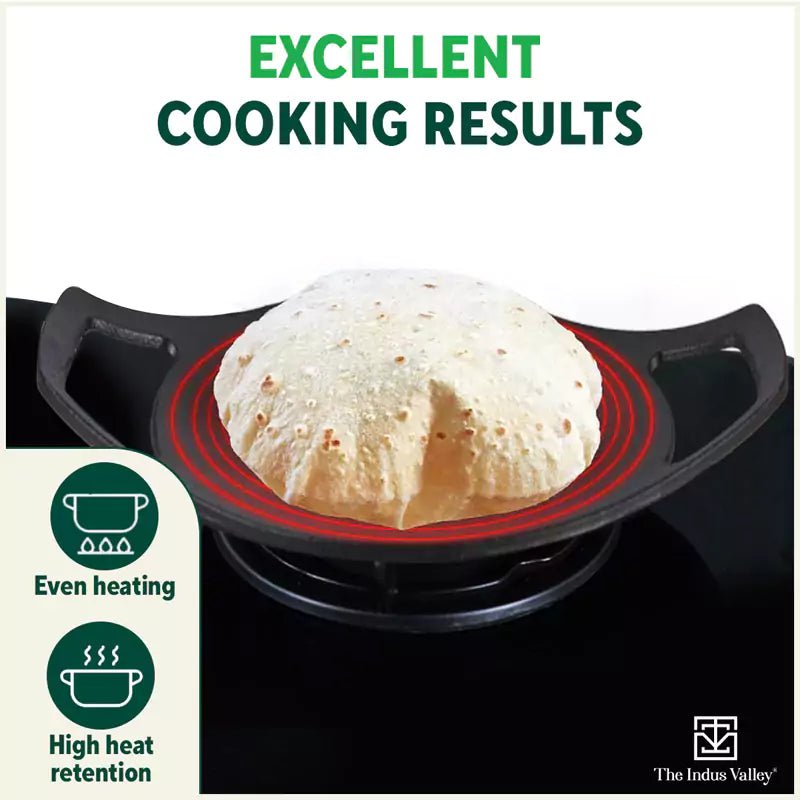 CASTrong Cast Iron Tawa,Pre - seasoned, Nonstick, 100% Pure, Toxin - free, Induction, 23.8cm, 1.4kg - Vamzn#