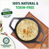 CASTrong Cast Iron Tawa,Pre - seasoned, Nonstick, 100% Pure, Toxin - free, Induction, 23.8cm, 1.4kg - Vamzn#
