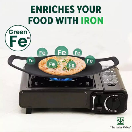 CASTrong Cast Iron Tawa,Pre - seasoned, Nonstick, 100% Pure, Toxin - free, Induction, 23.8cm, 1.4kg - Vamzn#