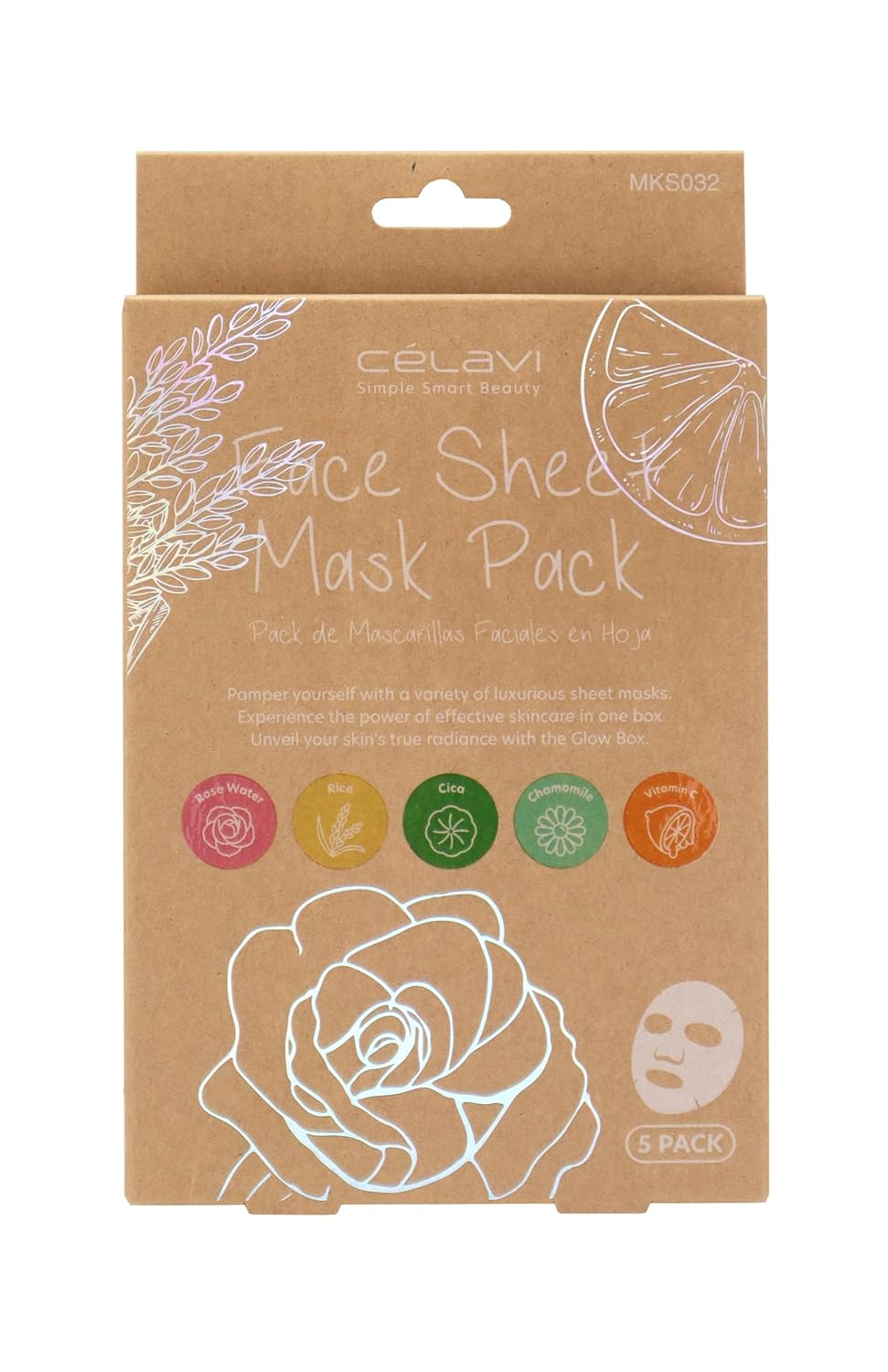 Celavi Essence Facial Sheet Face Mask Variety Set Classic Authentic Korean Moisturizing Skincare (12 - Packs) - Vamzn#