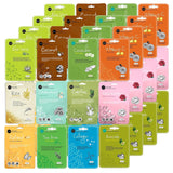 Celavi Essence Facial Sheet Face Mask Variety Set Classic Authentic Korean Moisturizing Skincare (12 - Packs) - Vamzn#
