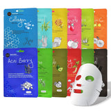 Celavi Essence Facial Sheet Face Mask Variety Set Classic Authentic Korean Moisturizing Skincare (12 - Packs) - Vamzn#
