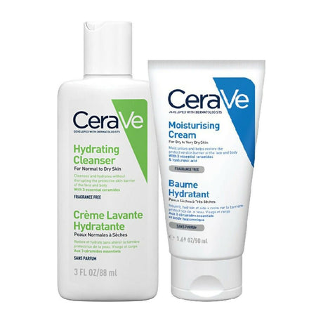 Cerave Daily Duo For Normal To Dry Skin With Facewash & Moisturizer - Vamzn#