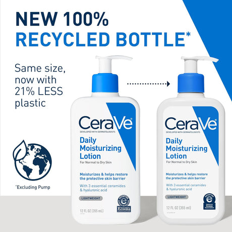 CeraVe Daily Moisturizing Lotion for Dry Skin | Body Lotion & Face Moisturizer with Hyaluronic Acid and Ceramides | Daily Moisturizer | Fragrance Free | Oil - Free | 19 Ounce - Vamzn#