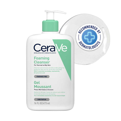 CeraVe Foaming Cleanser For Normal To Oily Skin - Dermatologist - Developed For Acne - Prone Skin - Vamzn#