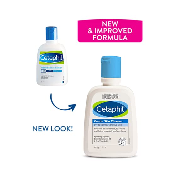 Cetaphil Face Wash Gentle Skin Cleanser for Dry to Normal, Sensitive Skin, 125 ml Hydrating Face Wash with Niacinamide, Vitamin B5 - Vamzn#