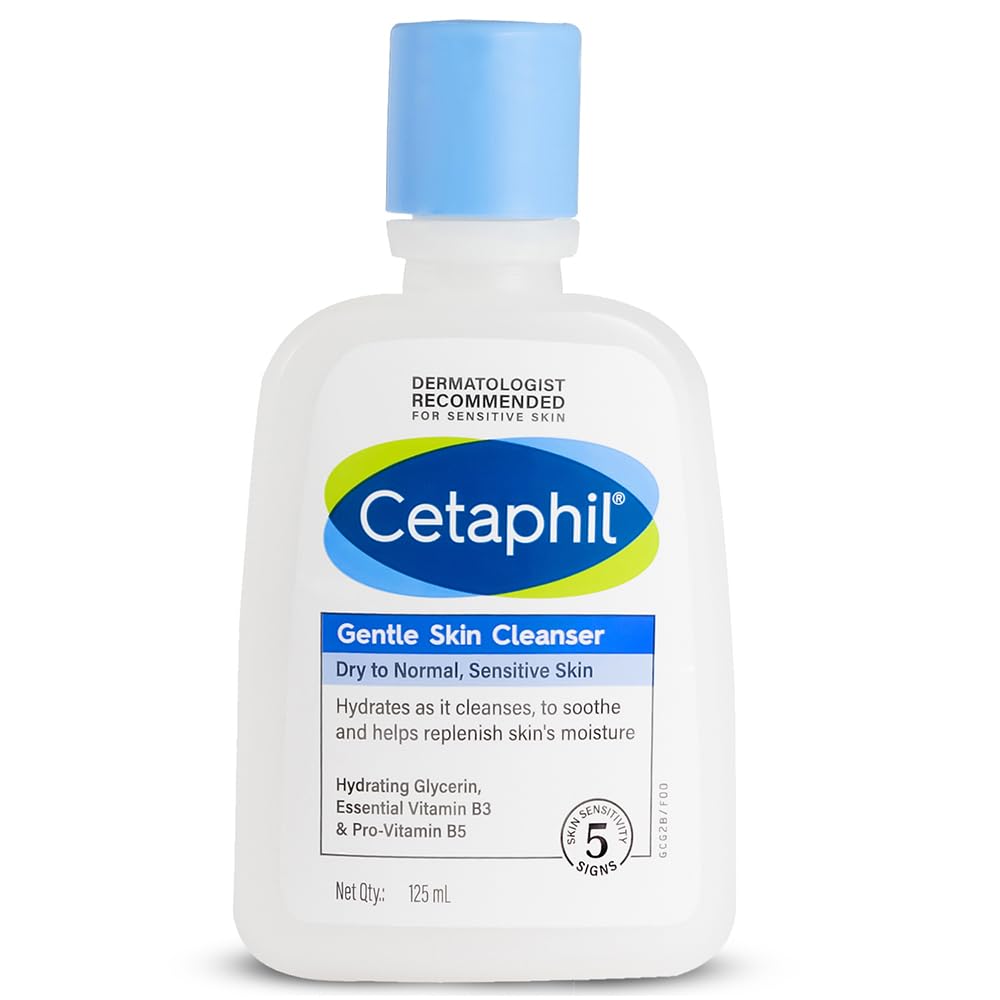 Cetaphil Face Wash Gentle Skin Cleanser for Dry to Normal, Sensitive Skin, 125 ml Hydrating Face Wash with Niacinamide, Vitamin B5 - Vamzn#
