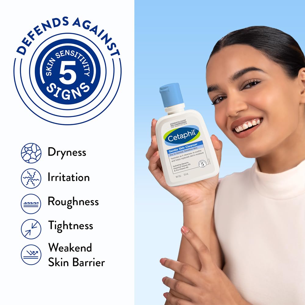 Cetaphil Face Wash Gentle Skin Cleanser for Dry to Normal, Sensitive Skin, 125 ml Hydrating Face Wash with Niacinamide, Vitamin B5 - Vamzn#