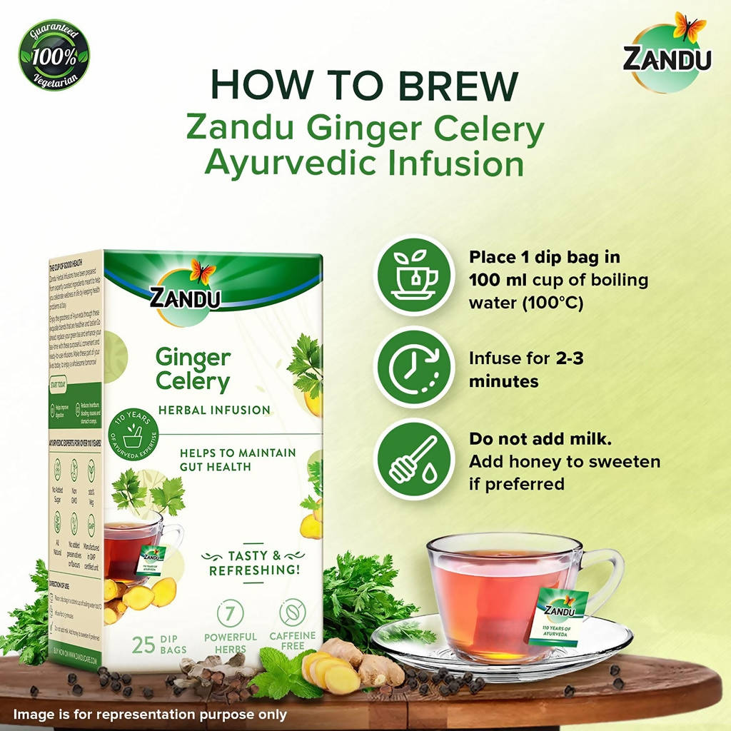 Zandu Ginger Celery Herbal Infusion Tea