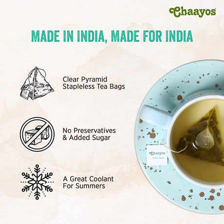 Chaayos Mint Saunf Green Tea Bags - Vamzn#