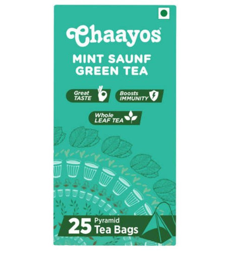 Chaayos Mint Saunf Green Tea Bags - Vamzn#