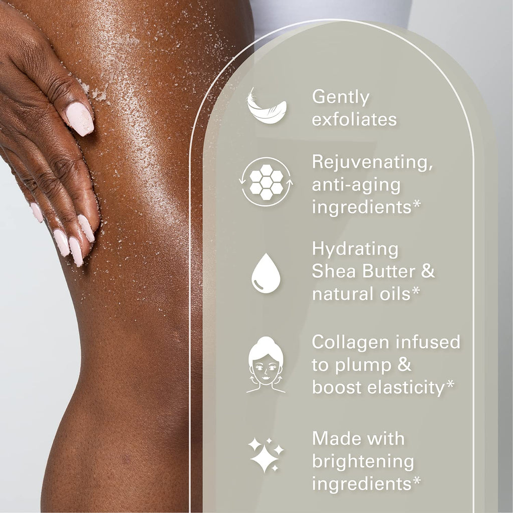 Charcoal Scrub Face Foot & Body Exfoliator Infused with Collagen and Stem Cell Natural Exfoliating Salt Body Scrub for Toning Skin Cellulite Skin Care Body by M3 Naturals - Vamzn#