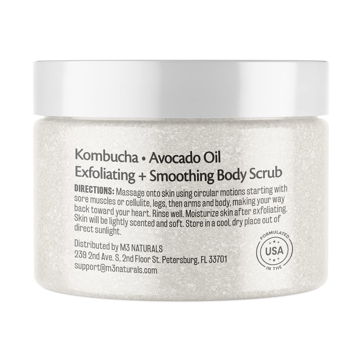 Charcoal Scrub Face Foot & Body Exfoliator Infused with Collagen and Stem Cell Natural Exfoliating Salt Body Scrub for Toning Skin Cellulite Skin Care Body by M3 Naturals - Vamzn#