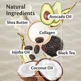 Charcoal Scrub Face Foot & Body Exfoliator Infused with Collagen and Stem Cell Natural Exfoliating Salt Body Scrub for Toning Skin Cellulite Skin Care Body by M3 Naturals - Vamzn#