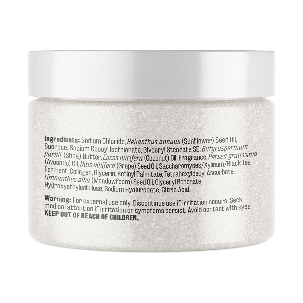Charcoal Scrub Face Foot & Body Exfoliator Infused with Collagen and Stem Cell Natural Exfoliating Salt Body Scrub for Toning Skin Cellulite Skin Care Body by M3 Naturals - Vamzn#