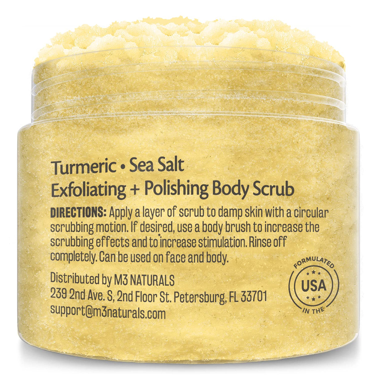Charcoal Scrub Face Foot & Body Exfoliator Infused with Collagen and Stem Cell Natural Exfoliating Salt Body Scrub for Toning Skin Cellulite Skin Care Body by M3 Naturals - Vamzn#