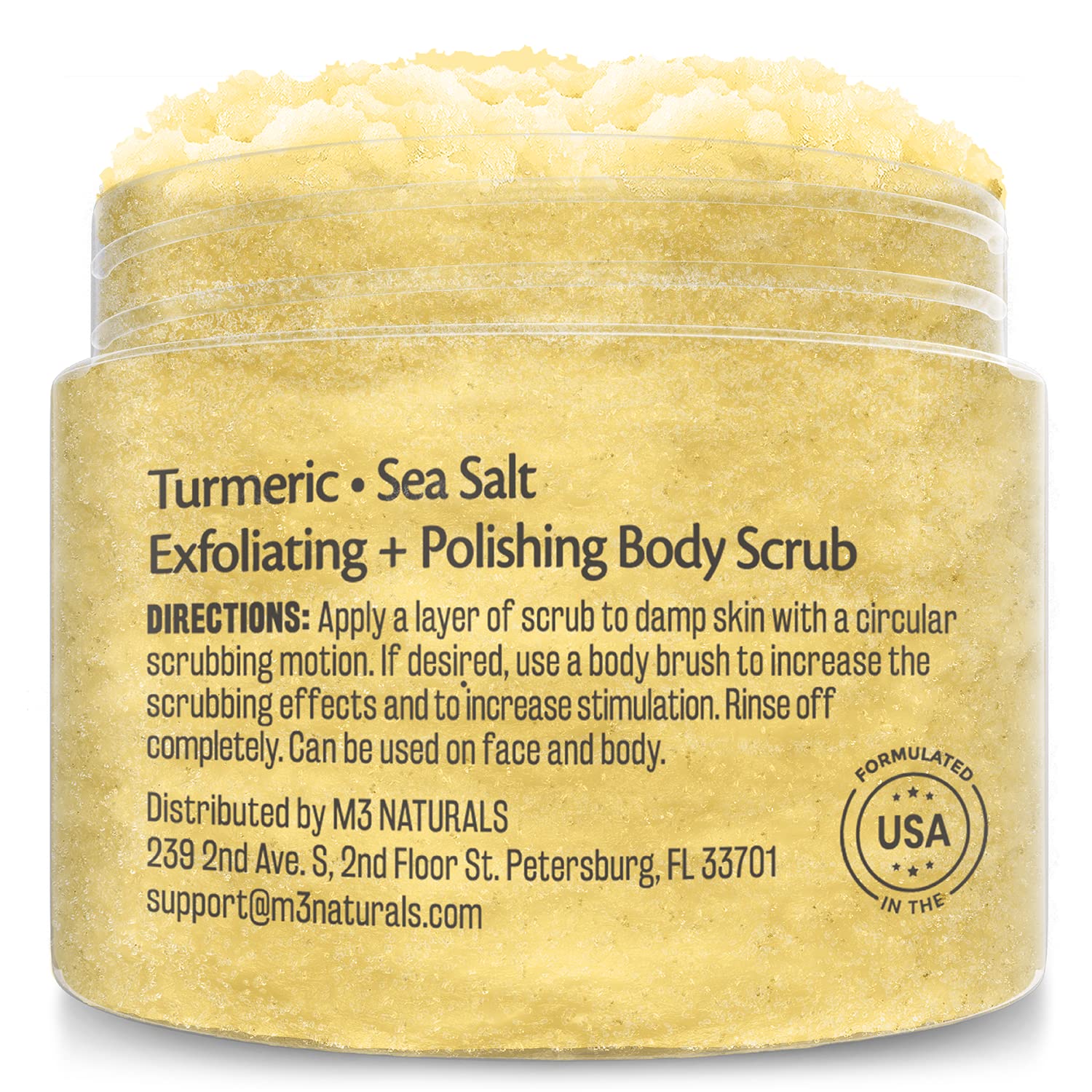 Charcoal Scrub Face Foot & Body Exfoliator Infused with Collagen and Stem Cell Natural Exfoliating Salt Body Scrub for Toning Skin Cellulite Skin Care Body by M3 Naturals - Vamzn#
