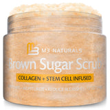 Charcoal Scrub Face Foot & Body Exfoliator Infused with Collagen and Stem Cell Natural Exfoliating Salt Body Scrub for Toning Skin Cellulite Skin Care Body by M3 Naturals - Vamzn#