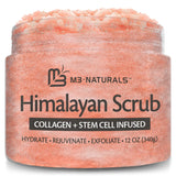 Charcoal Scrub Face Foot & Body Exfoliator Infused with Collagen and Stem Cell Natural Exfoliating Salt Body Scrub for Toning Skin Cellulite Skin Care Body by M3 Naturals - Vamzn#
