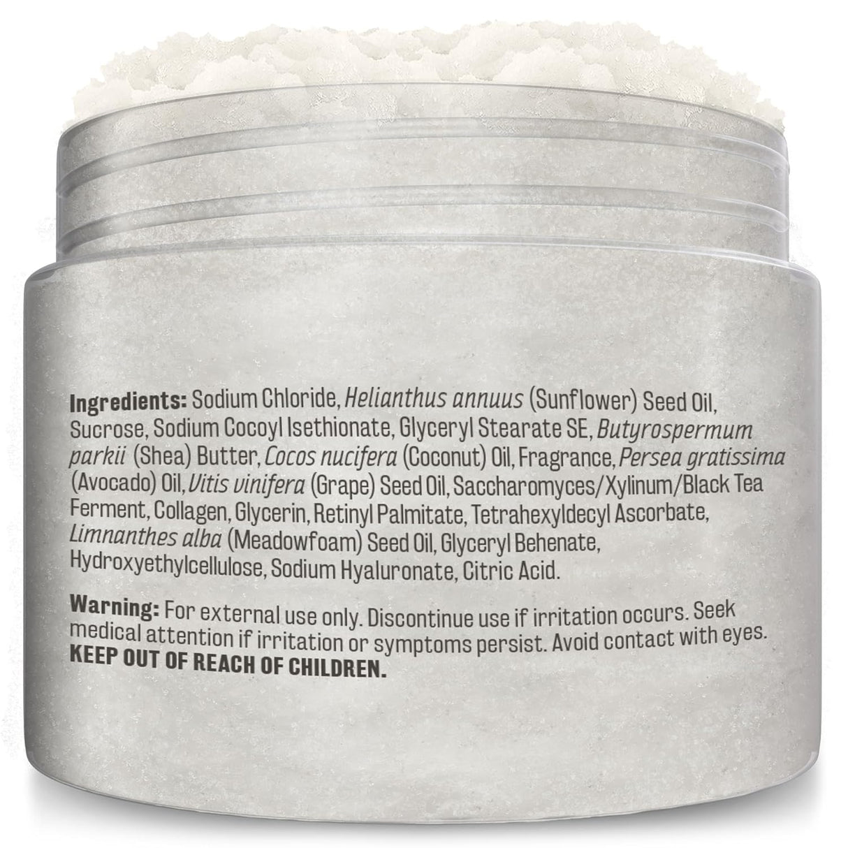 Charcoal Scrub Face Foot & Body Exfoliator Infused with Collagen and Stem Cell Natural Exfoliating Salt Body Scrub for Toning Skin Cellulite Skin Care Body by M3 Naturals - Vamzn#