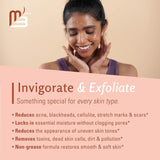 Charcoal Scrub Face Foot & Body Exfoliator Infused with Collagen and Stem Cell Natural Exfoliating Salt Body Scrub for Toning Skin Cellulite Skin Care Body by M3 Naturals - Vamzn#