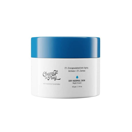 Chemist At Play Dry - Normal Skin Night Cream with Extra Moisture, Reduce Redness, and Reduce Inflammation - Vamzn#