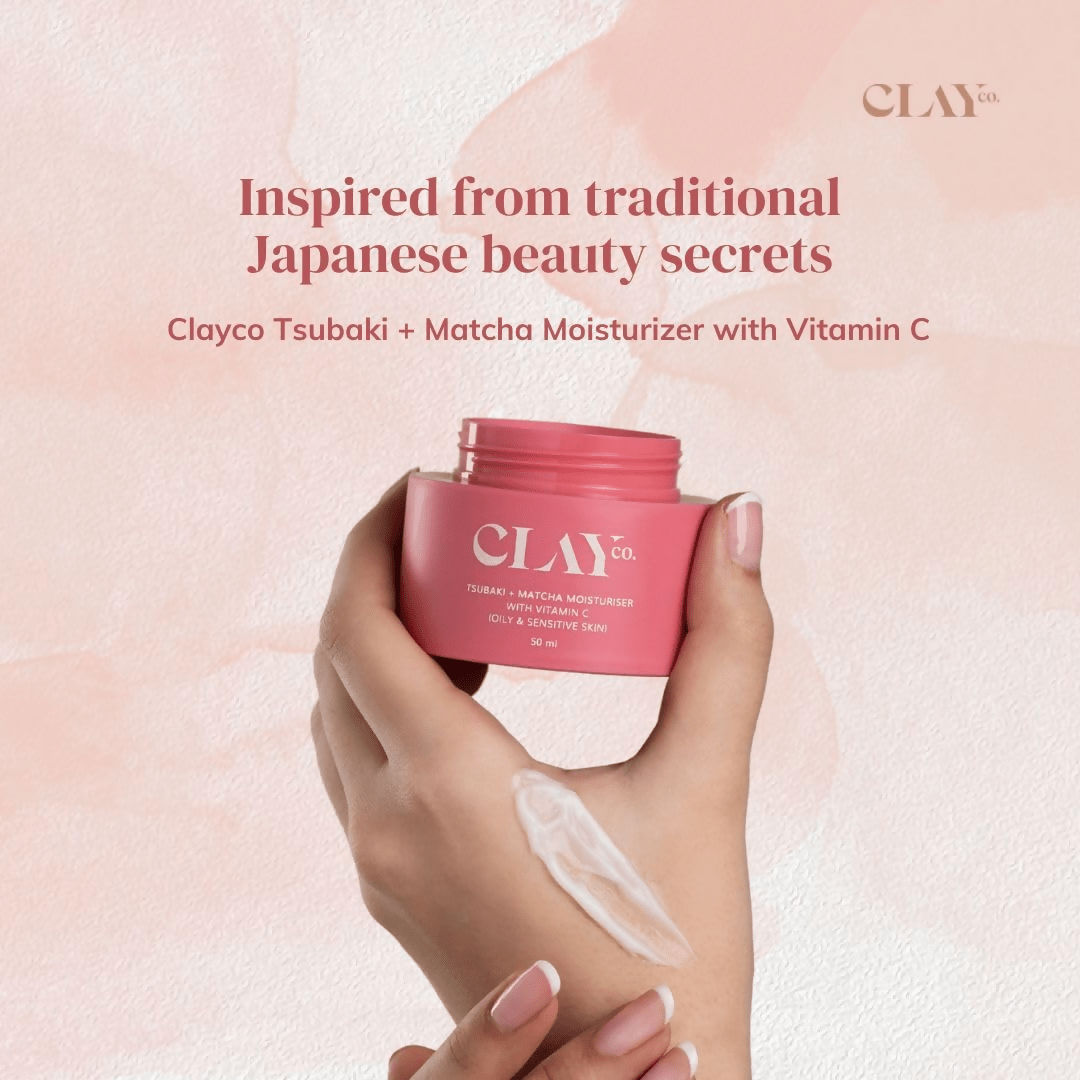 Clayco Tsubaki + Matcha Face Moisturizer With Vitamin C For Oily & Sensitive Skin Face Cream - Vamzn#