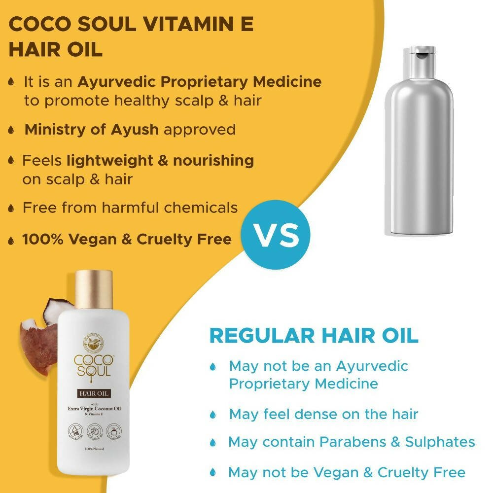 Coco Soul Extra Virgin Coconut Hair Oil - Vamzn#