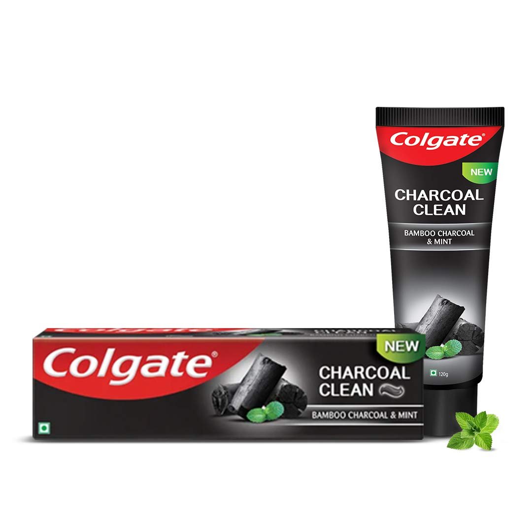 Colgate Charcoal Clean Black Gel Toothpaste, Combo Pack of 240g (120g x2) Deep Clean Tooth paste With Bamboo Charcoal & Wintergreen Mint For Plaque Removal & Tingling Fresh Mouth Experience - Vamzn#