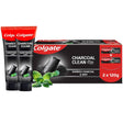 Colgate Charcoal Clean Black Gel Toothpaste, Combo Pack of 240g (120g x2) Deep Clean Tooth paste With Bamboo Charcoal & Wintergreen Mint For Plaque Removal & Tingling Fresh Mouth Experience - Vamzn#