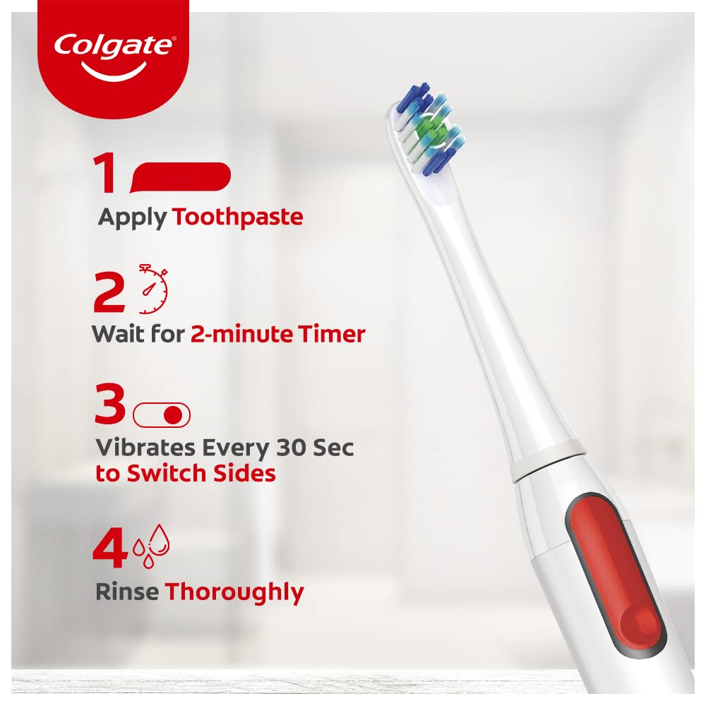 Colgate Proclinical 250R Deep Clean Rechargeable Sonic Toothbrush for adults, Electric Toothbrush with Soft Bristles, Healthier Gums in 4 Weeks (With Replaceable Brush Head, Charger included,White) - Vamzn#