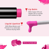 Color Cupid 2 in 1 Tinted Lip Balm + Liquid Lipstick - Flirt & Fuchsia - Vamzn#