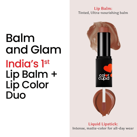 Color Cupid 2 in 1 Tinted Lip Balm + Liquid Lipstick - Mocha & Mingle - Vamzn#
