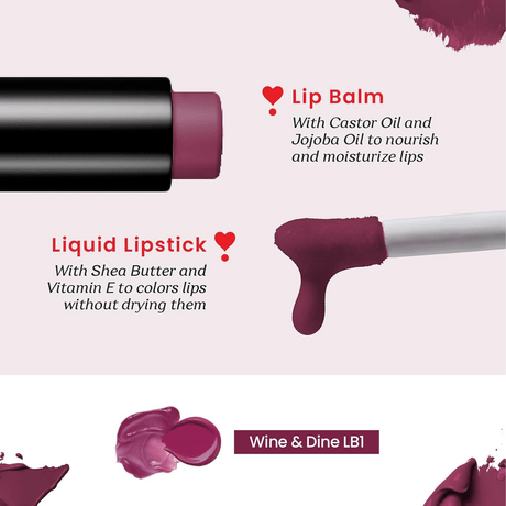 Color Cupid 2 in 1 Tinted Lip Balm + Liquid Lipstick - Wine & Dine - Vamzn#