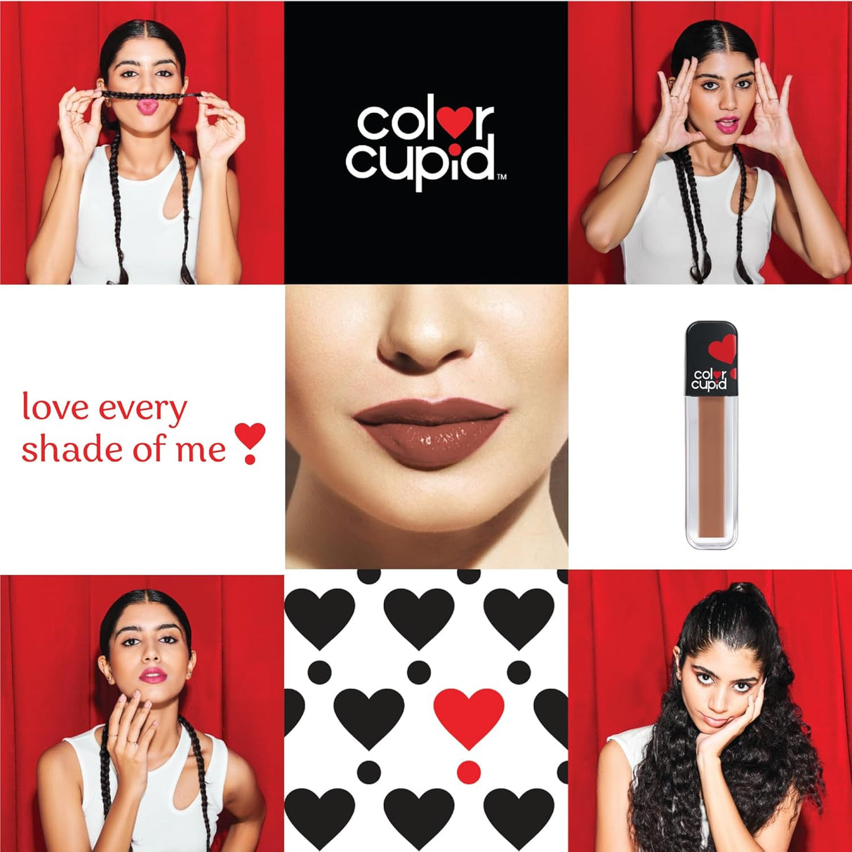 Color Cupid Matte Intense Color 18 - Hour Stay Liquid Lipstick | Infused with Hyaluronic Acid & Ceramide | Transfer Proof & Kiss Proof| Forever Love - Sweetheart Mocha | 1.5 ml - Vamzn#